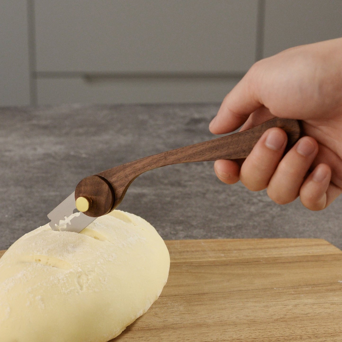 Magnetic Wooden Bread Lame - Artisan Scoring Tool - Flour + Water Baking