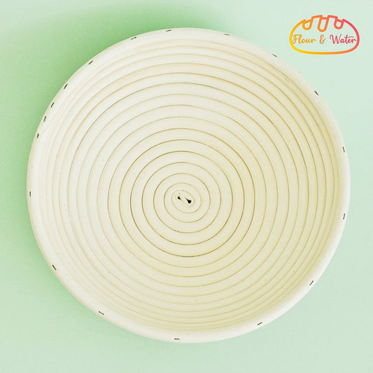 Round Banneton Sourdough Bread Proofing Basket with Cloth Liner - Flour + Water Baking