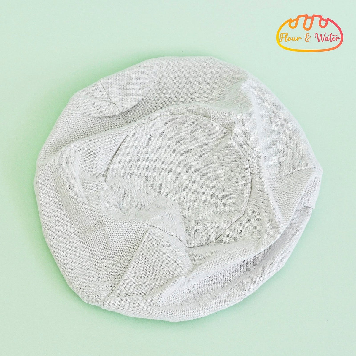 Round banneton cloth liner laid flat