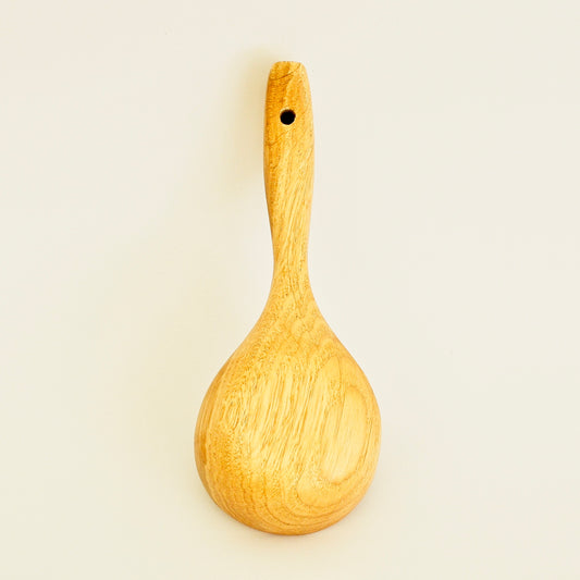 Round Natural Bamboo Flour Measuring Scoop