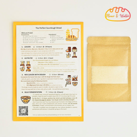 Sourdough Starter Kit - Organic WHEAT (Dehydrated Wild Yeast) - Flour + Water Baking