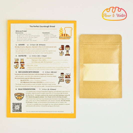 Sourdough Starter Kit - Organic WHEAT (Live Wild Yeast) - Flour + Water Baking