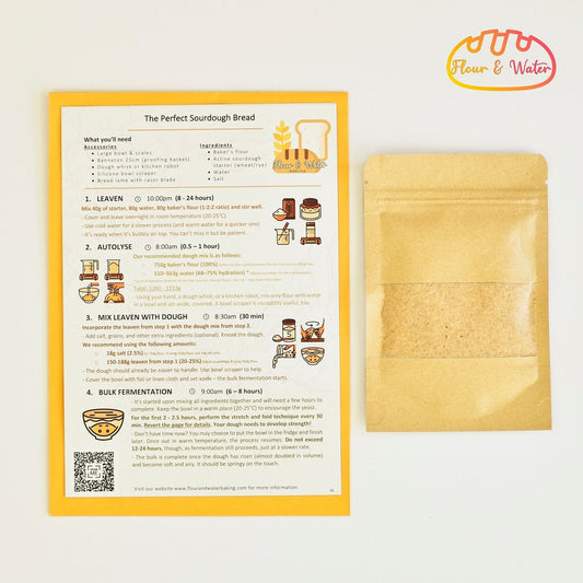 Sourdough Starter Kit - Organic RYE (Live Wild Yeast) - Flour + Water Baking