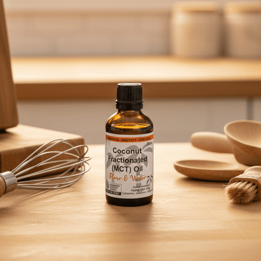 Coconut Fractionated Oil for Cutting Boards and Wooden Utensils - Flour + Water Baking