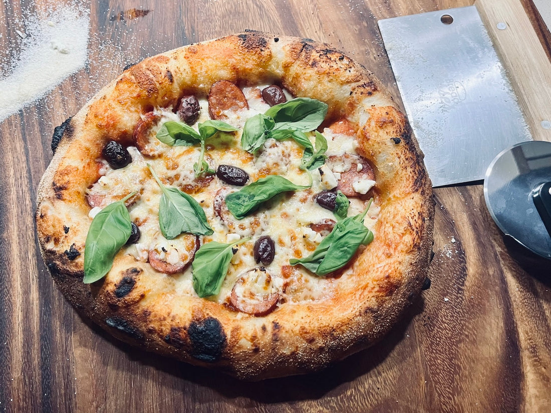 Crispy Sourdough Pizza Leavened with Wheat Starter - Flour + Water Baking