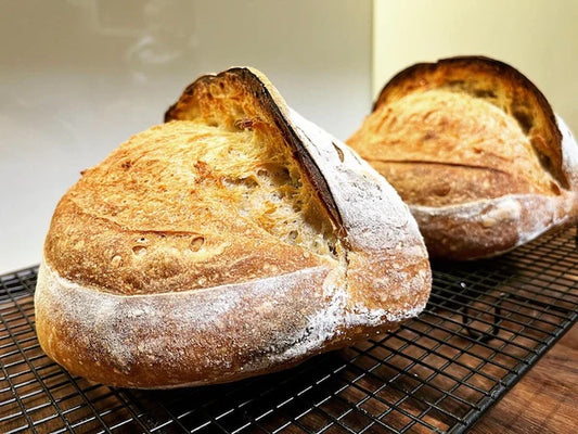 Classic Sourdough Bread Leavened with Rye or Wheat Starter in 7 Steps - Flour + Water Baking