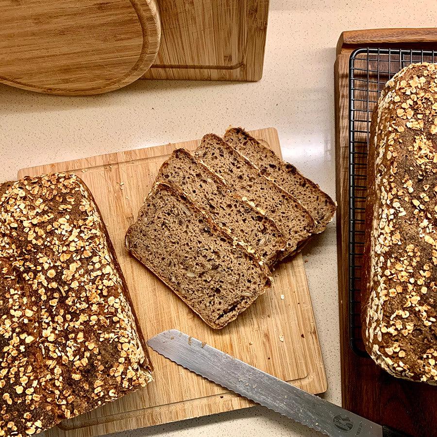 No Knead Rye and Whole Wheat Sourdough Bread - Flour + Water Baking