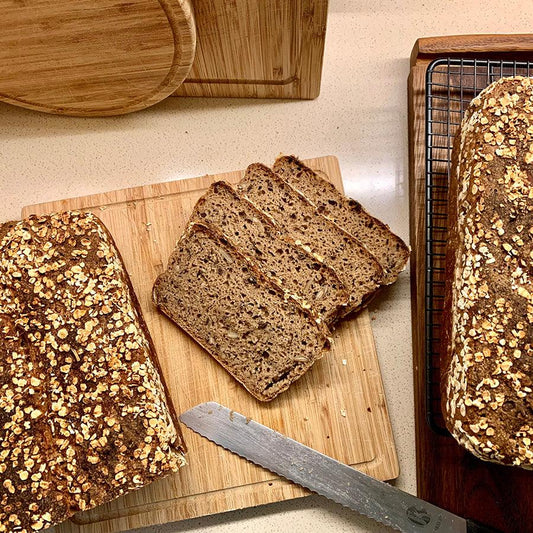 No Knead Rye and Whole Wheat Sourdough Bread - Flour + Water Baking