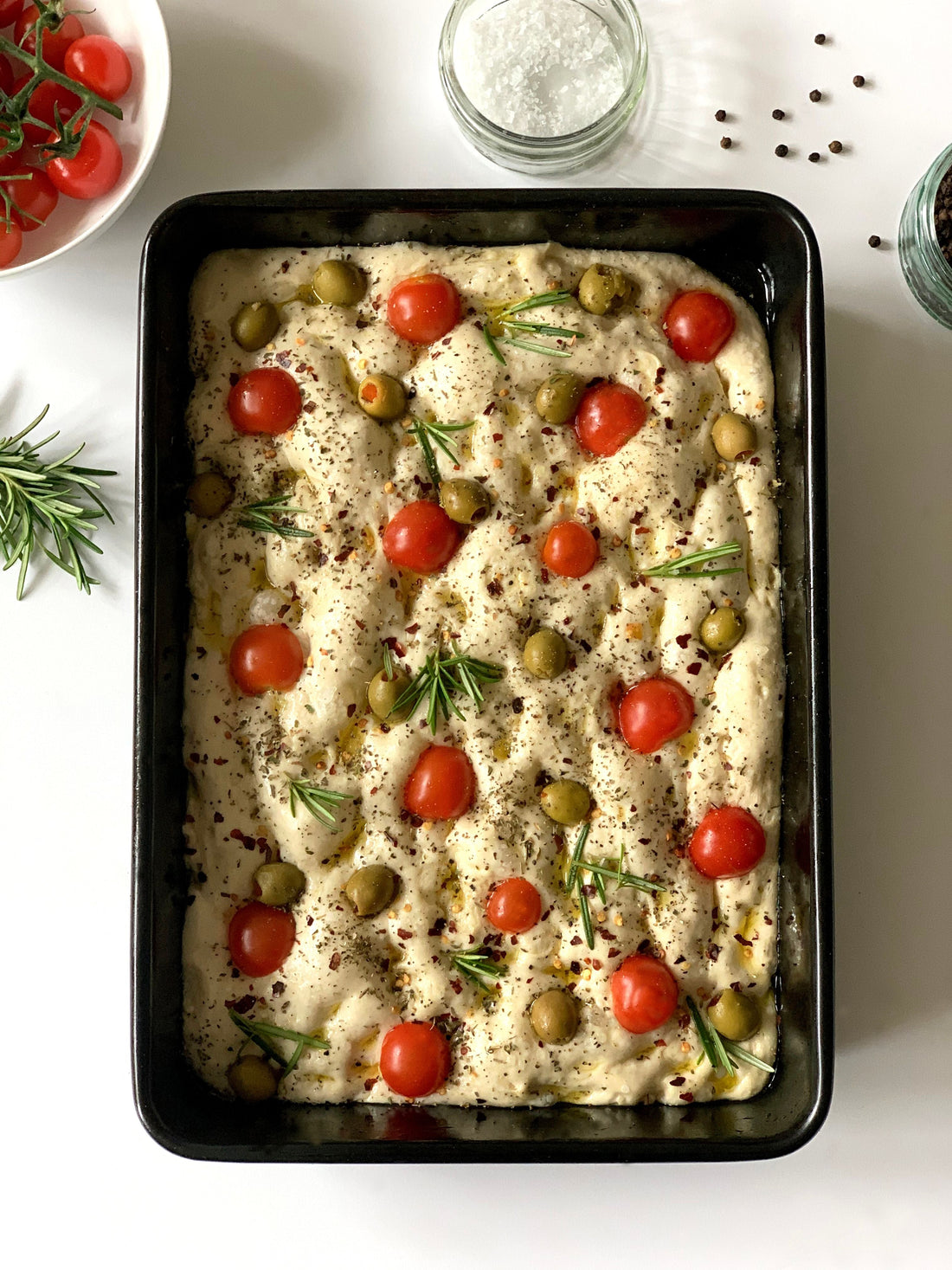 Sourdough Focaccia — Thick, Dimpled, and Full of Flavour