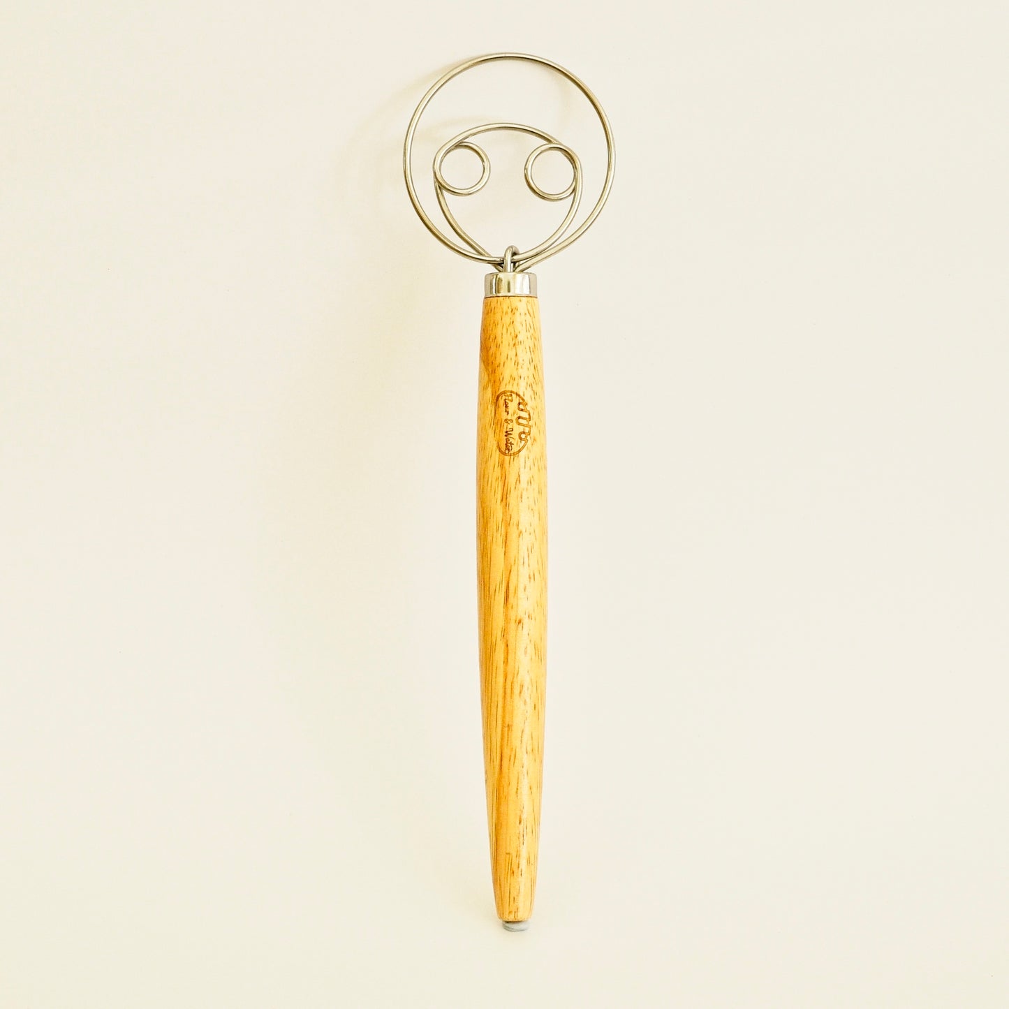 Wooden Danish Dough Whisk with Hoops