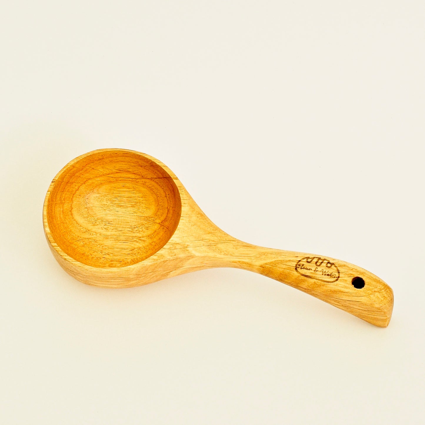 Round Natural Bamboo Flour Measuring Scoop