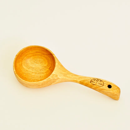 Round Natural Bamboo Flour Measuring Scoop