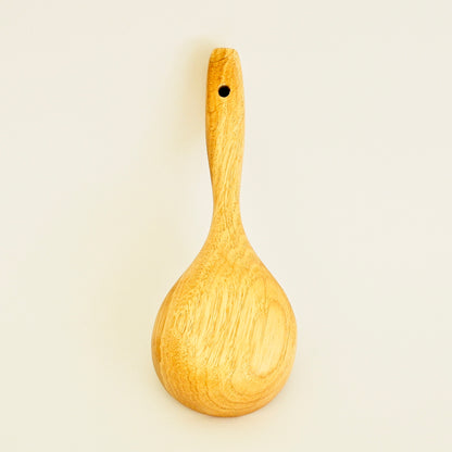 Round Natural Bamboo Flour Measuring Scoop