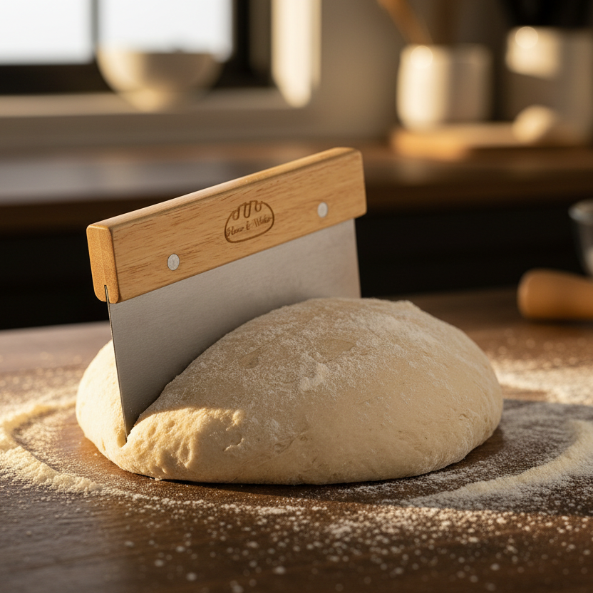 Stainless Steel Bench Scraper / Dough Cutter with Ruler