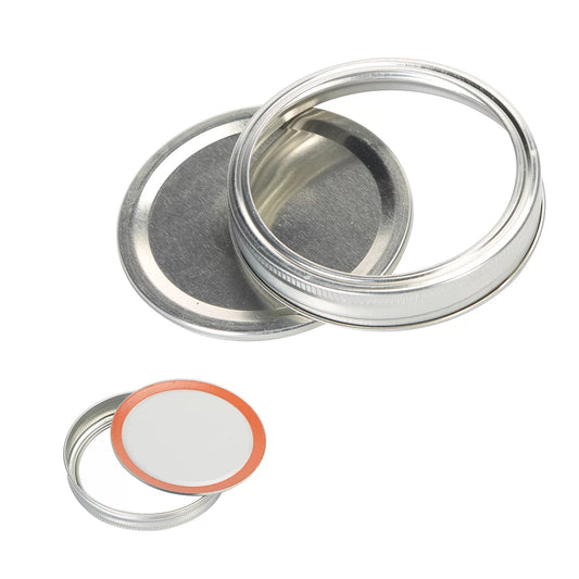 Wide Mouth Mason Jar Lid and Band Set 86mm