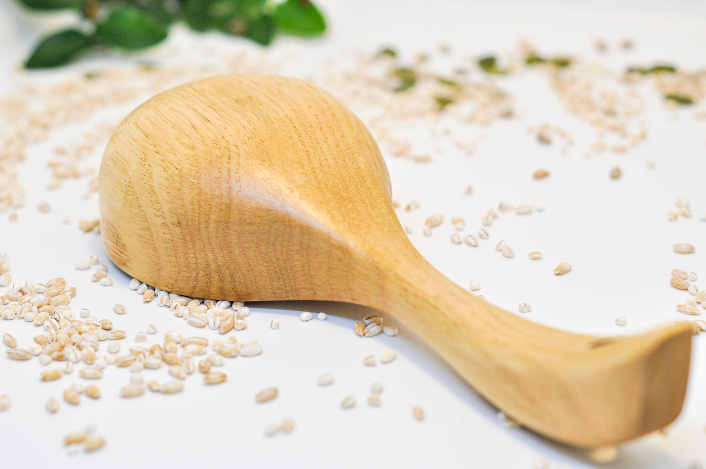 Round Natural Bamboo Flour Measuring Scoop