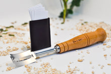 Load image into Gallery viewer, Oak Wood Bread Scoring Lame With Razor Blades and Leather Cover
