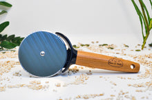 Load image into Gallery viewer, Oak Wood Stainless Steel Pizza Slicer
